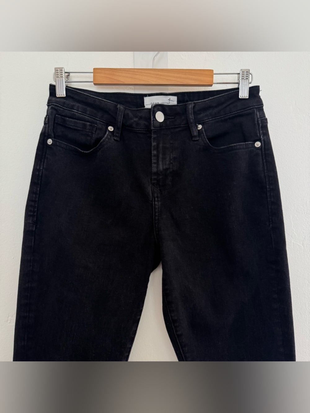 Dear John Blaire Straight Ankle Length Jeans Black Arrow Cotton Stretch - Picture 6 of 11